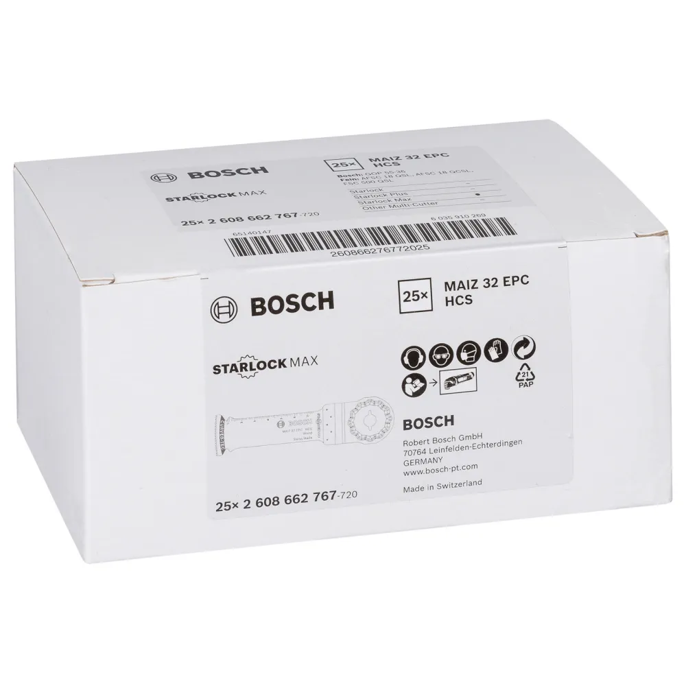 Bosch 25x HCS Tauchsägeblatt Starlock MAIZ 32 EPC Wood 80 x 32 mm - 2608662767