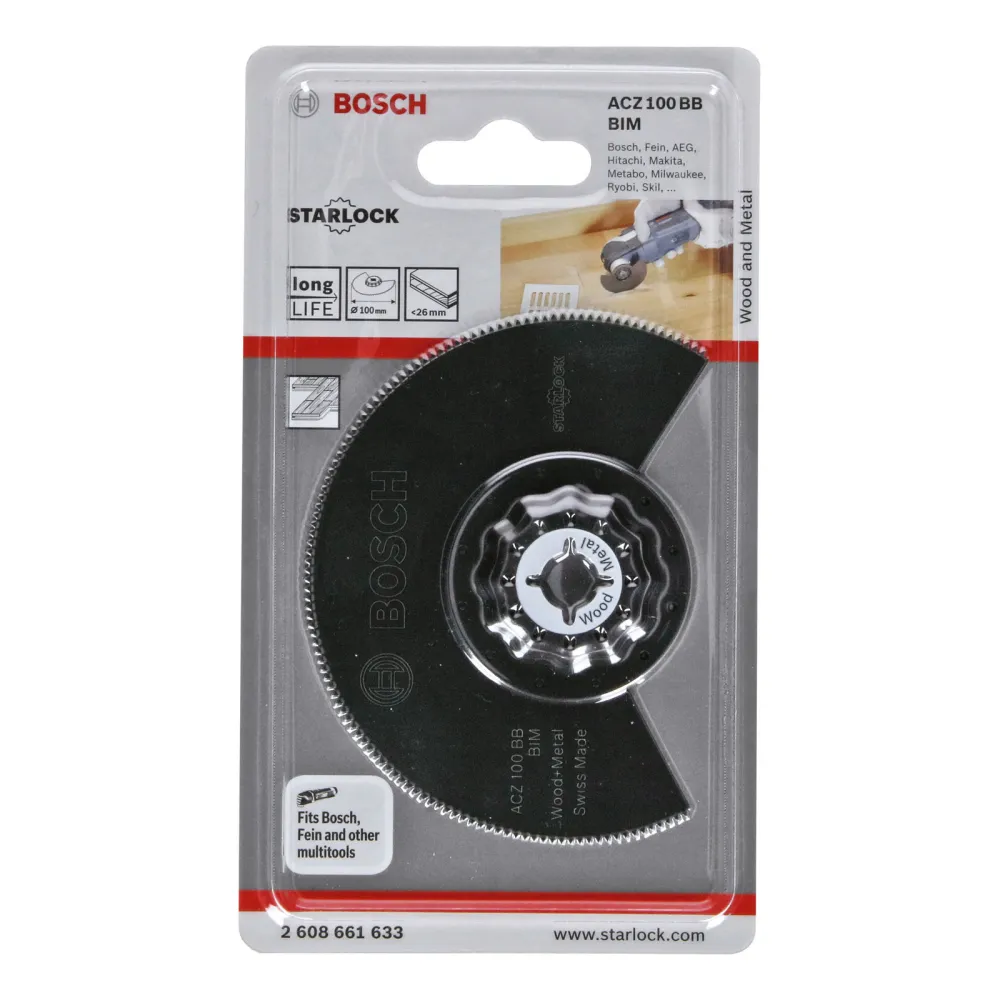 Bosch 1x BIM Segmentsägeblatt Starlock ACZ 100 BB Wood and Metal - 2608661633