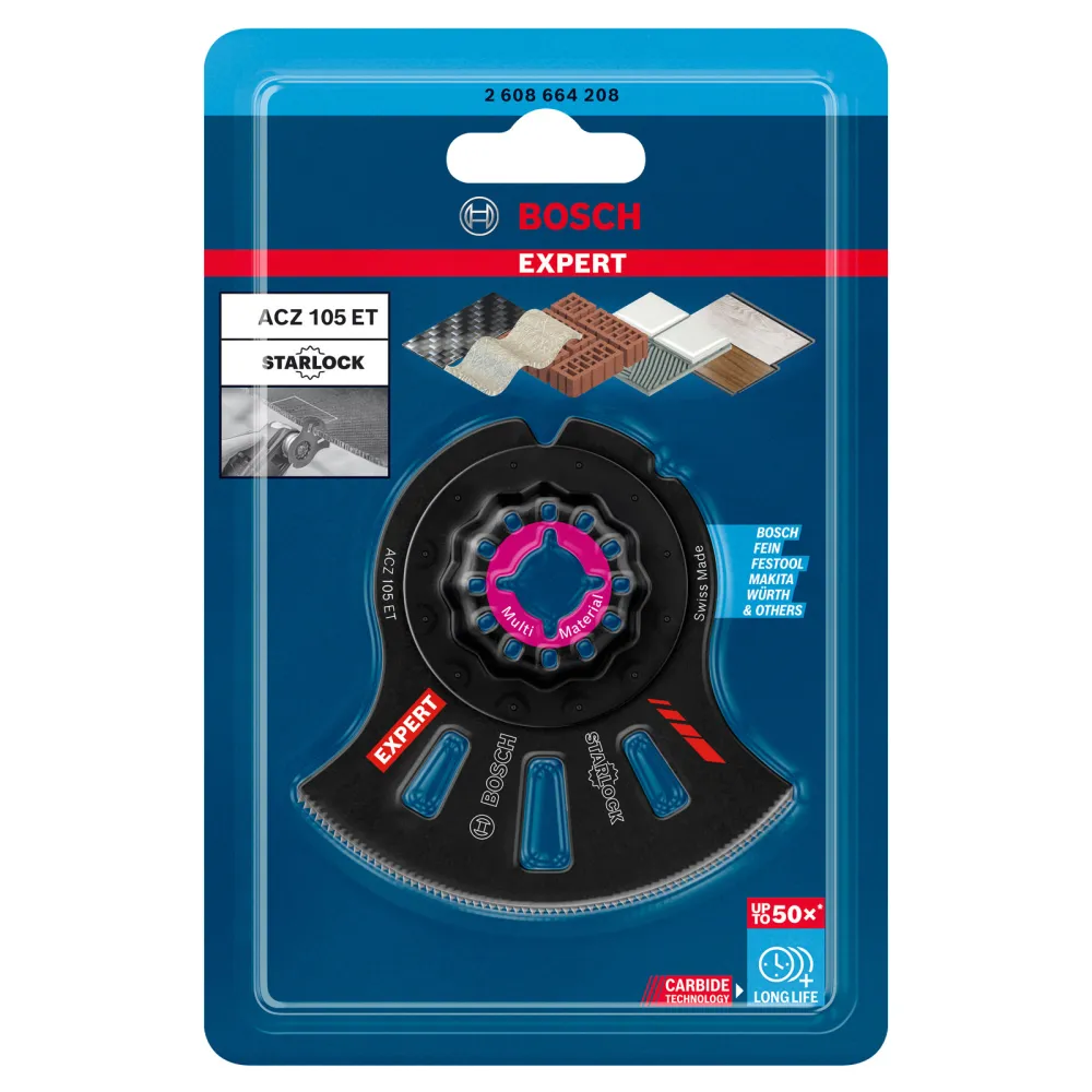 Bosch Expert MultiMaterial Segmentsägeblatt ACZ 105 ET Blatt für Multifunktionswerkzeuge - 2608664208