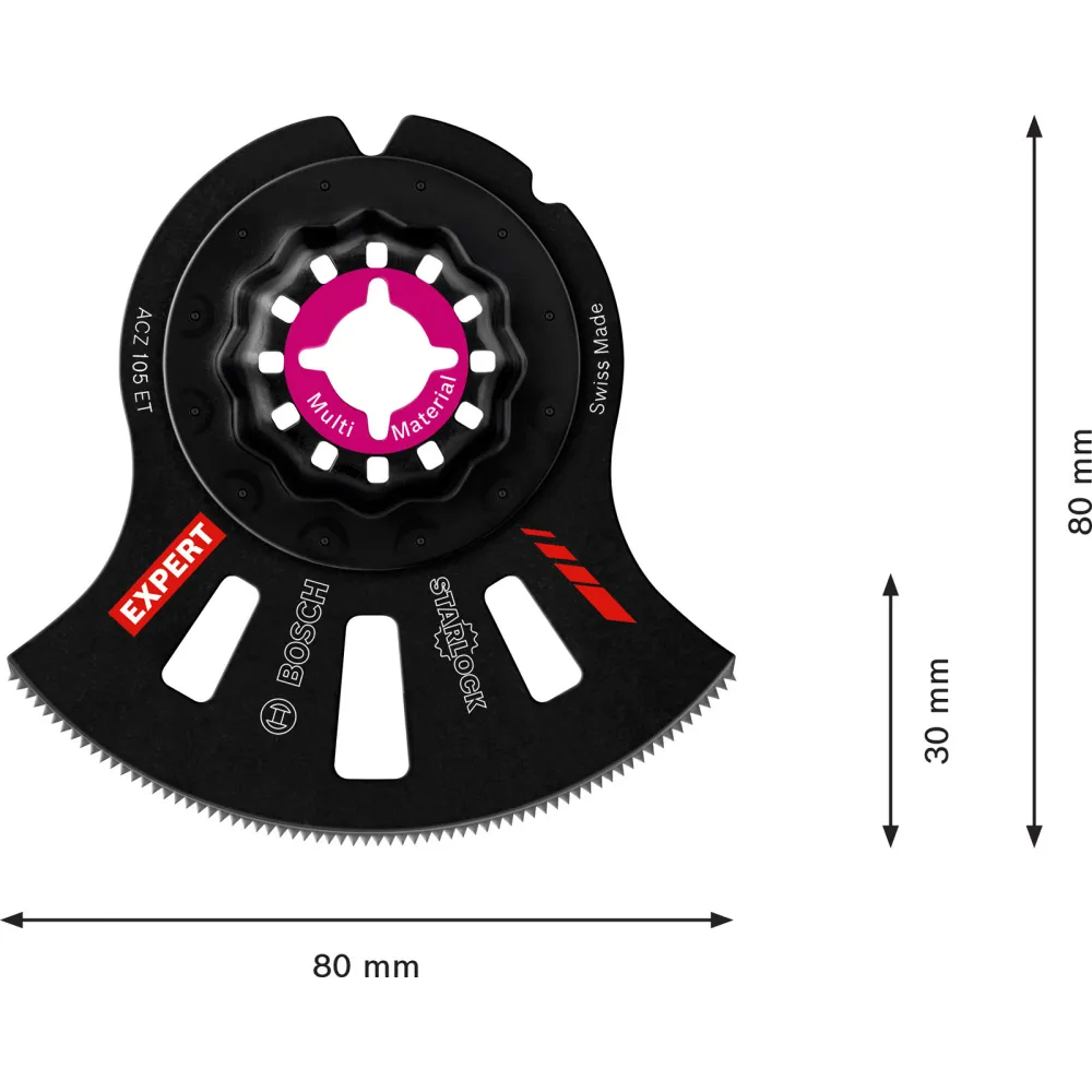 Bosch Expert MultiMaterial Segmentsägeblatt ACZ 105 ET Blatt für Multifunktionswerkzeuge - 2608664208
