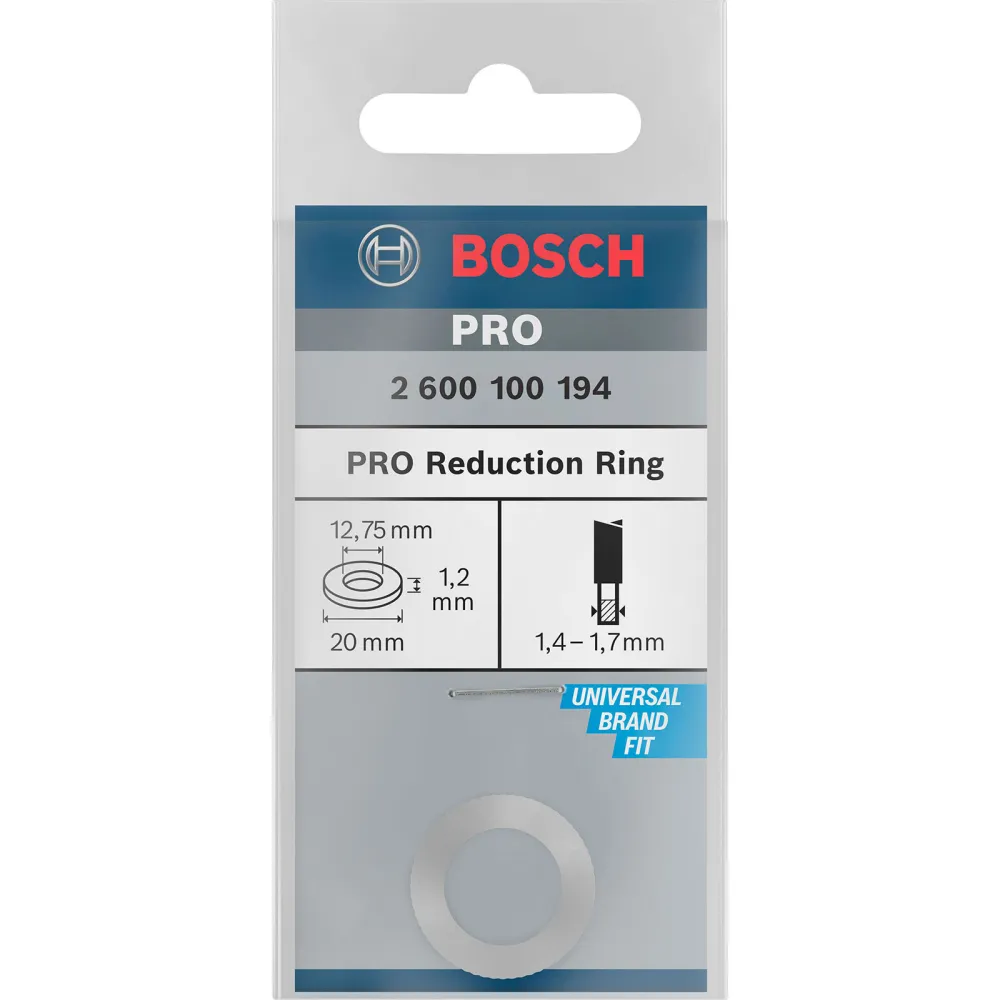 Bosch Reduzierring für PRO Kreissägeblatt 20 x 1,2 x 12,75 mm - 2600100194