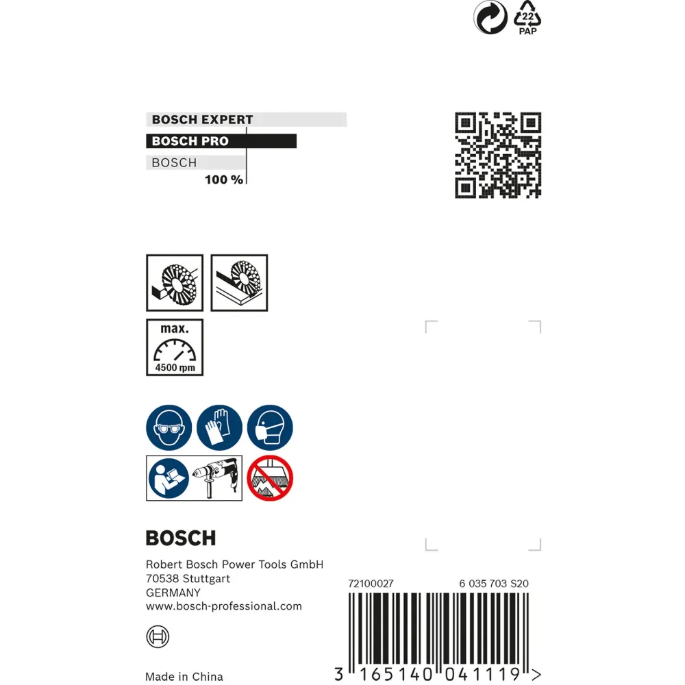 Bosch PRO Metal clean Scheibenbürste 75 x 0,20 mm gerader Schaft - 1608622015