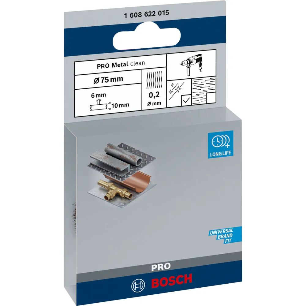Bosch PRO Metal clean Scheibenbürste 75 x 0,20 mm gerader Schaft - 1608622015