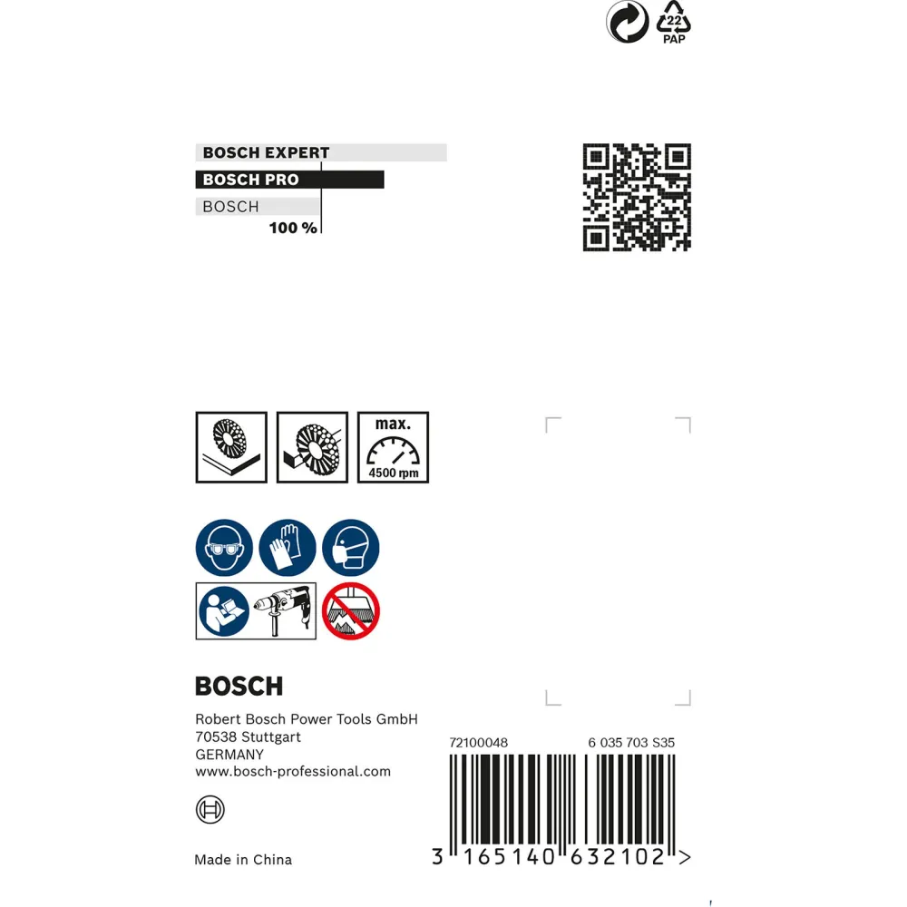 Bosch PRO Metal clean Scheibenbürste 80 x 0,20 mm gerader Schaft - 2608622130