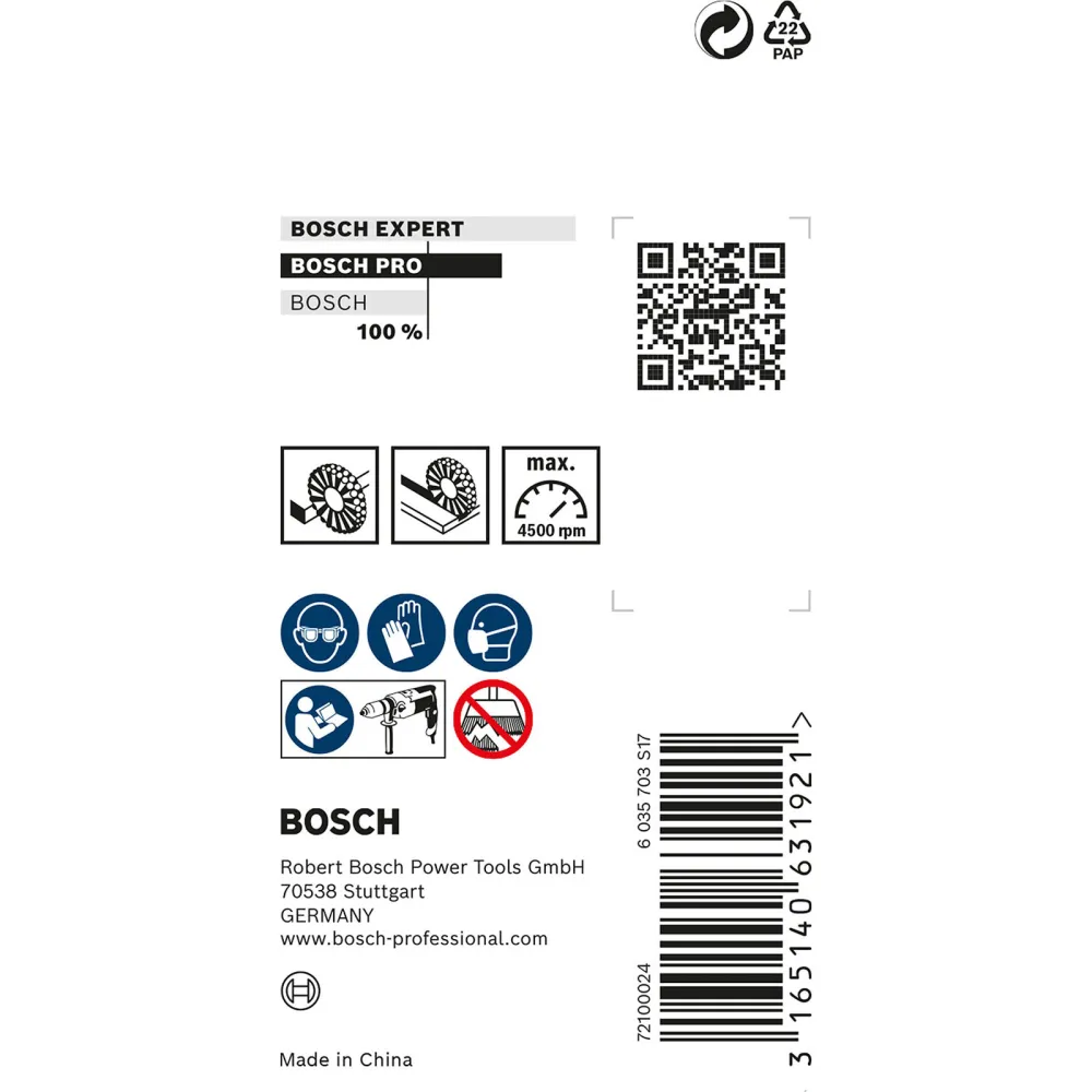 Bosch PRO Metal clean Scheibenbürste 50 x 0,30 mm gerader Schaft - 2608622112