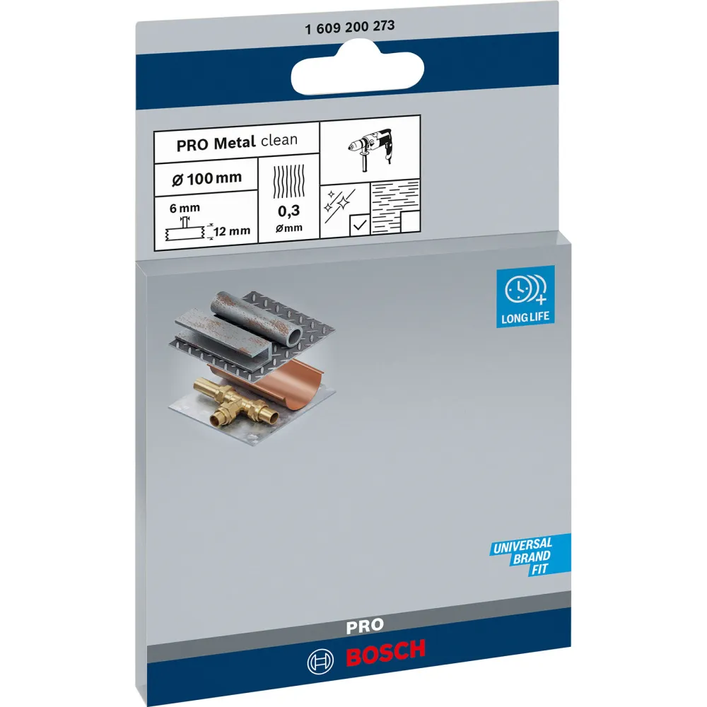 Bosch PRO Metal clean Scheibenbürste 100 x 0,30 mm gerader Schaft - 1609200273