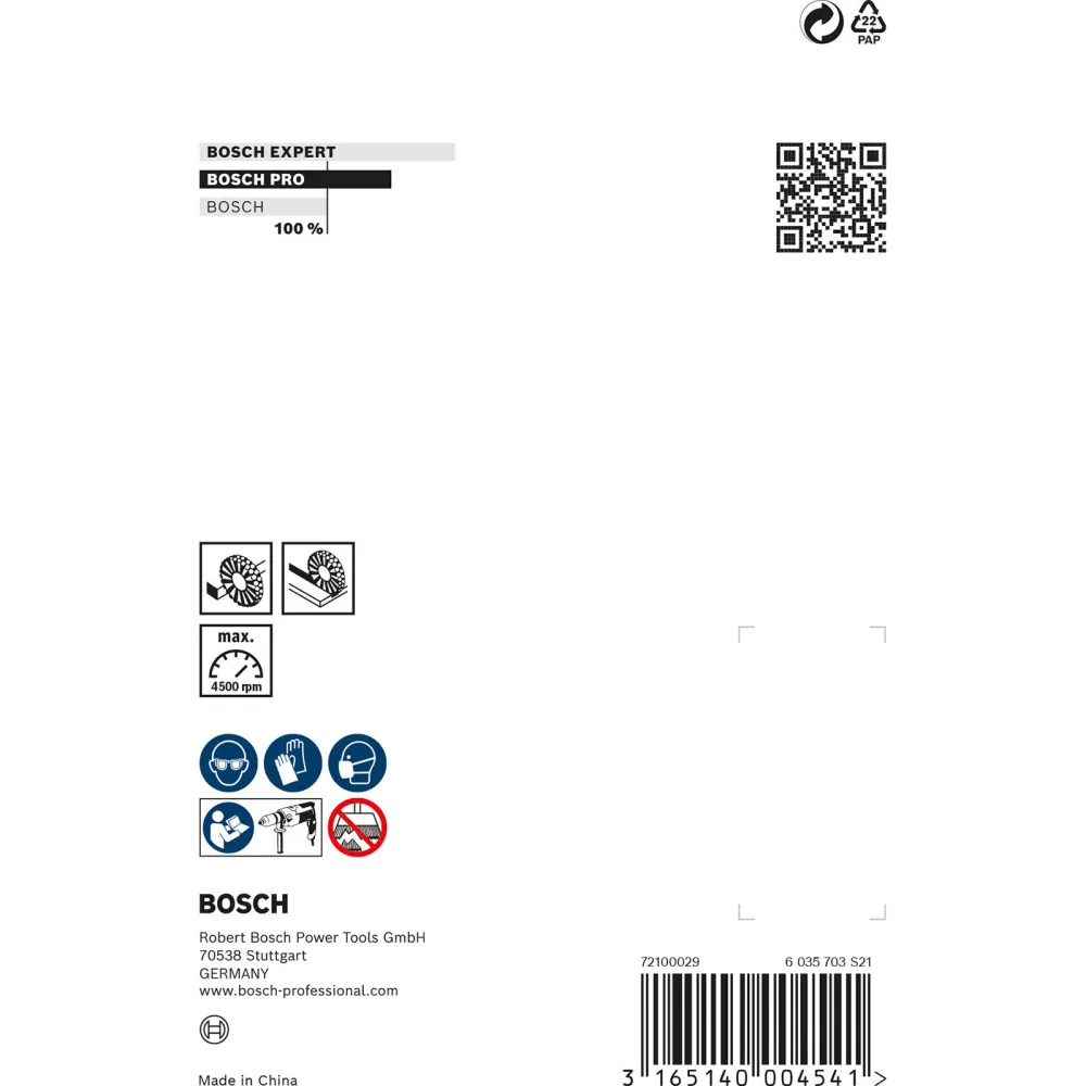 Bosch PRO Metal clean Scheibenbürste 100 x 0,30 mm gerader Schaft - 1609200273