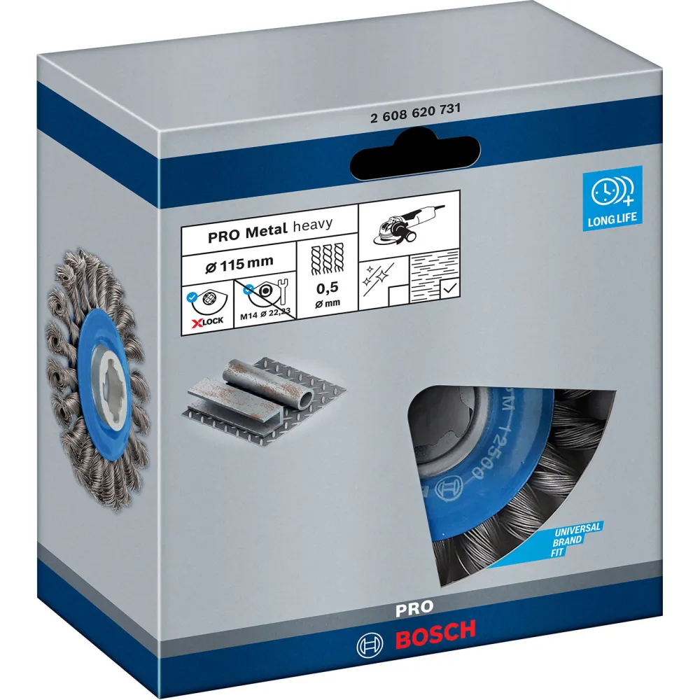Bosch PRO Metal heavy X-Lock Scheibenbürste 115 x 0,50 mm Gewinde - 2608620731