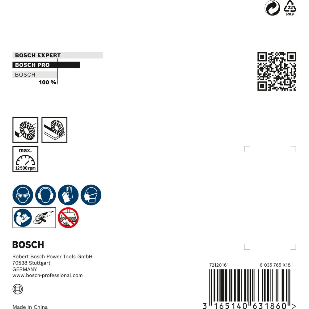 Bosch PRO Stainless Steel heavy Scheibenbürste 115 x 0,50 mm Gewinde - 2608622106