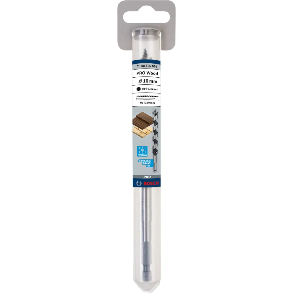 Bosch PRO Wood Holzschlangenbohrer 10 x 95 x 160 mm - 2608585697