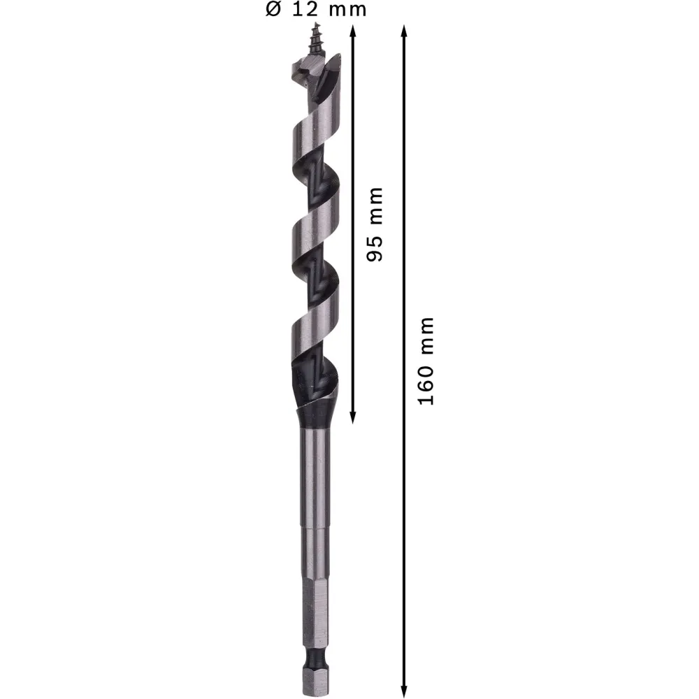 Bosch PRO Wood Holzschlangenbohrer 12 x 95 x 160 mm - 2608585699