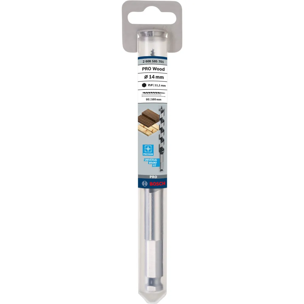 Bosch PRO Wood Holzschlangenbohrer 14 x 95 x 160 mm - 2608585701