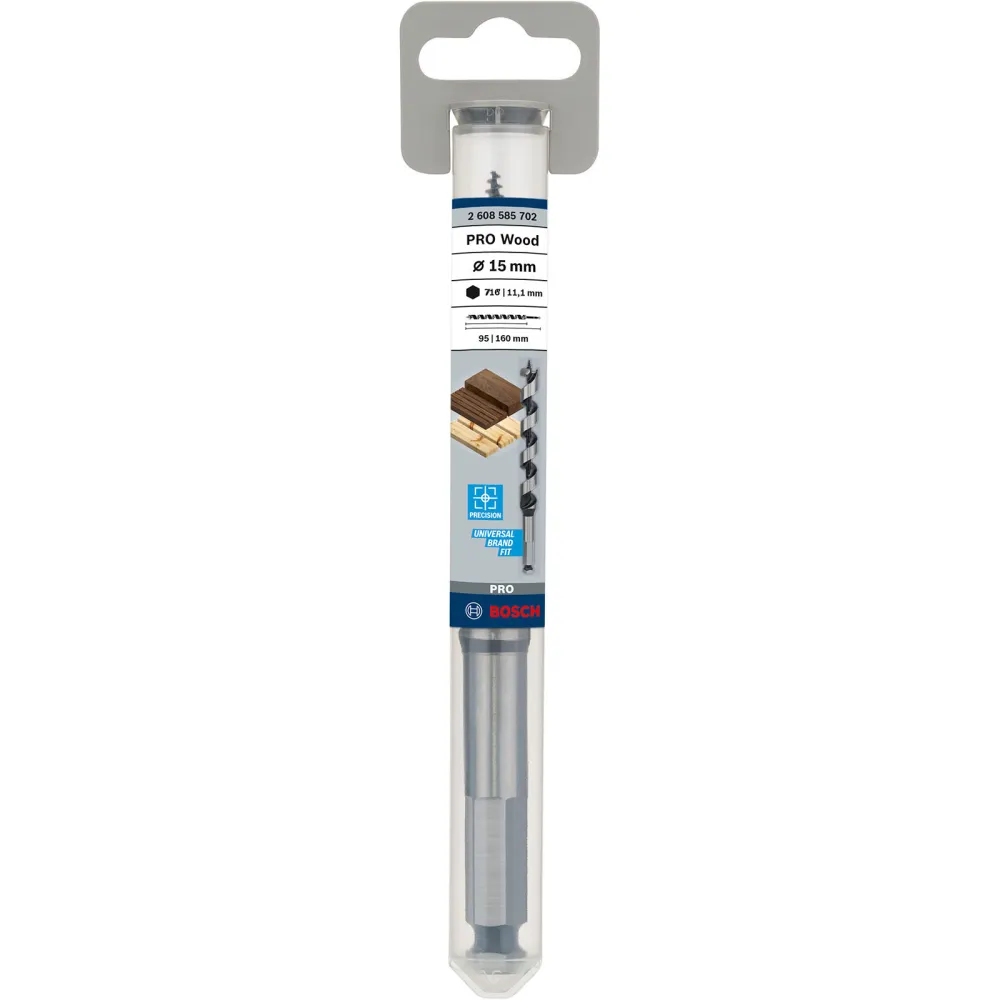Bosch PRO Wood Holzschlangenbohrer 15 x 95 x 160 mm - 2608585702