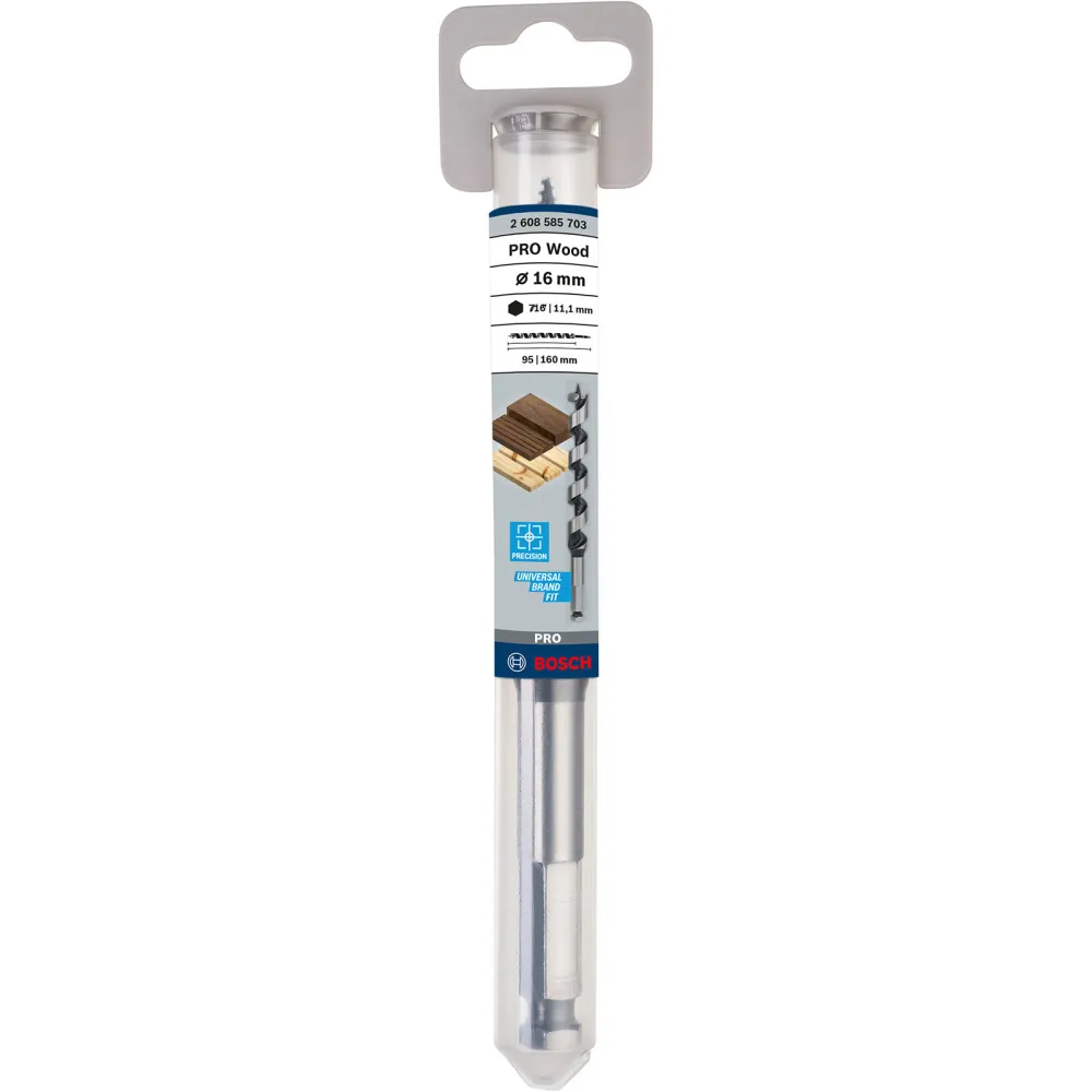 Bosch PRO Wood Holzschlangenbohrer 16 x 95 x 160 mm - 2608585703