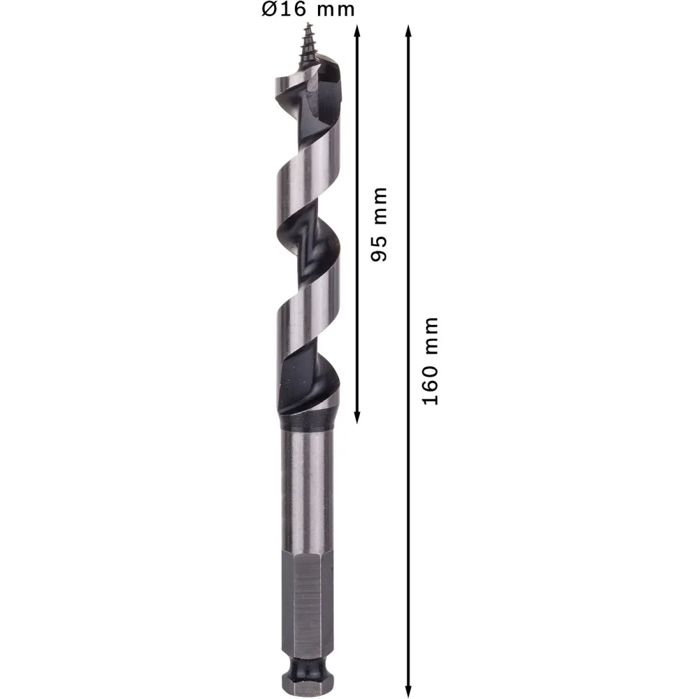 Bosch PRO Wood Holzschlangenbohrer 16 x 95 x 160 mm - 2608585703