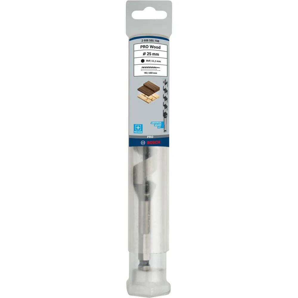 Bosch PRO Wood Holzschlangenbohrer 25 x 100 x 160 mm - 2608585708