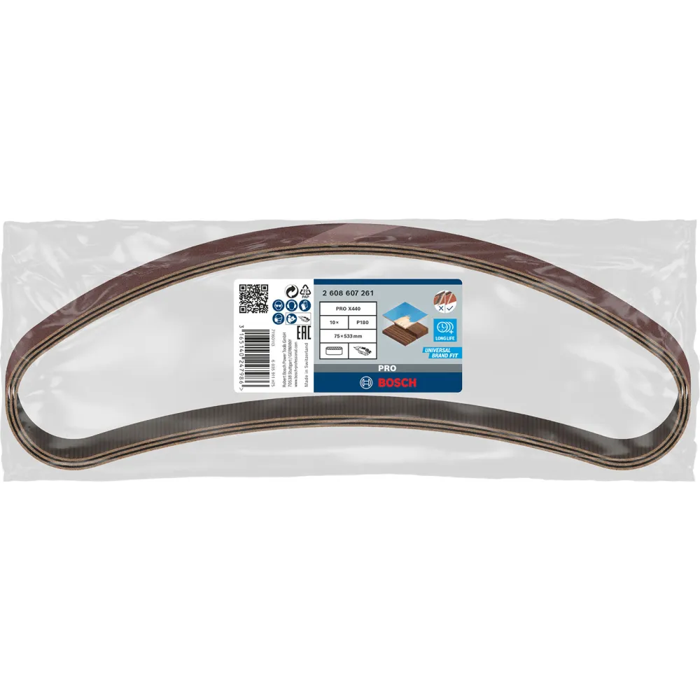 Bosch PRO X440 Schleifband 75 x 533 mm 180 - 2608607261