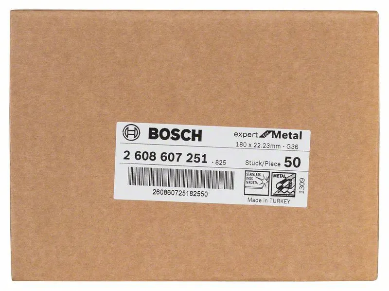 Bosch Fiberschleifscheibe Expert Metal Korund 180 mm 22 mm 36 - 2608607251