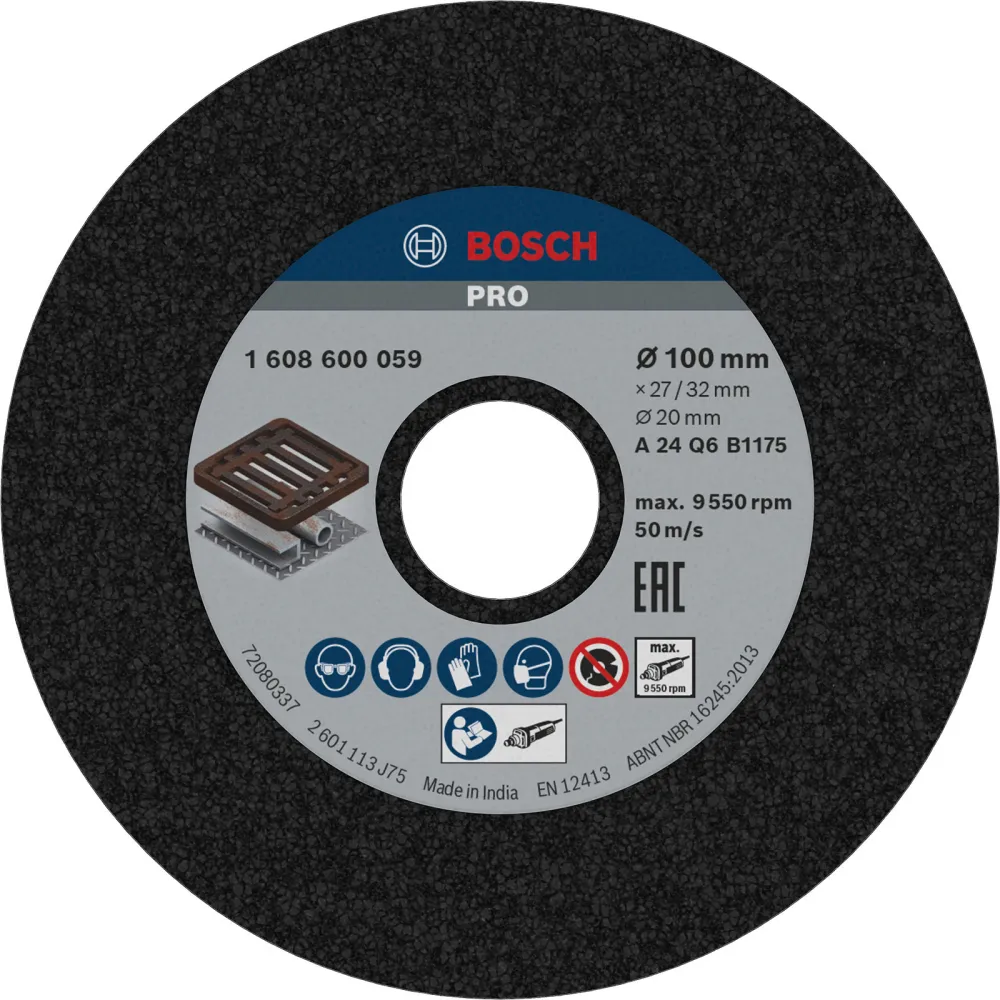 Bosch PRO Metal Schleifscheibe 100 x 27 x 20 mm G24 - 1608600059