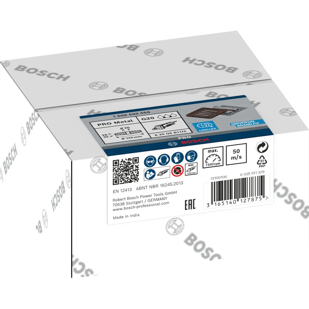 Bosch PRO Metal Schleifscheibe 125 x 26 x 20 mm G20 - 1608600068