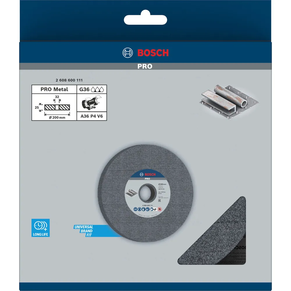 Bosch PRO Steel Schleifscheibe 200 x 25 x 32 mm G36 - 2608600111