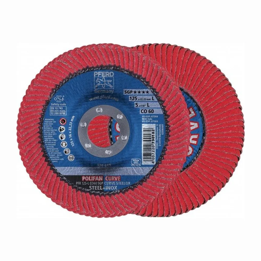 PFERD Fächerscheibe POLIFAN CO SGP CURVE STEELOX Ø 125 mm Körnung 60 konisch L - 67689066