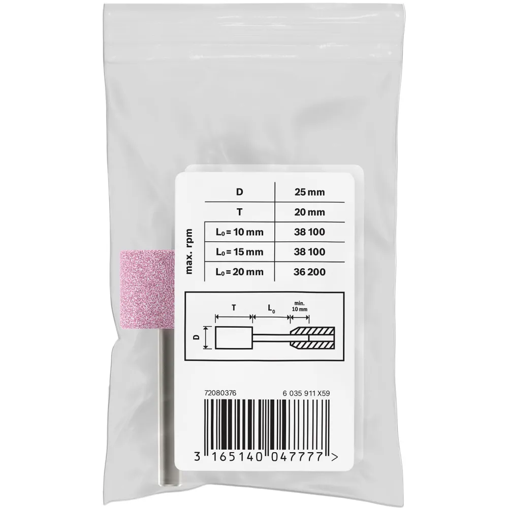 Bosch PRO Steel Schleifstiftset 25 x 20 mm G60 - 1608620055