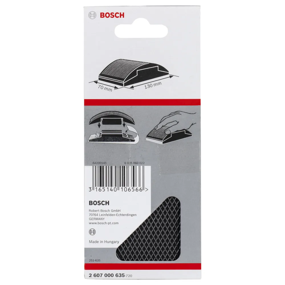 Bosch Handschleifklotz 70 x 130 mm Gummi - 2607000635