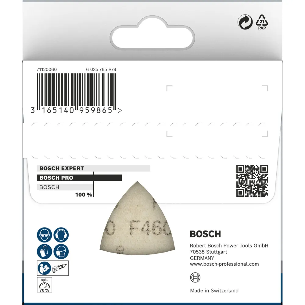 Bosch PRO F460 Schleifblatt 93 x 93 mm; 40 - 2608621684