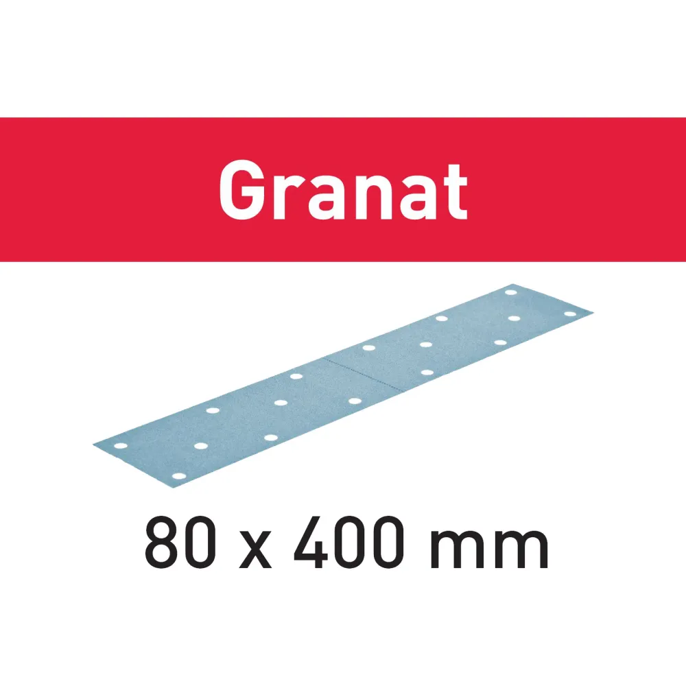 Festool 50x Schleifstreifen Granat STF 80x400 P180 GR/50 - 497162