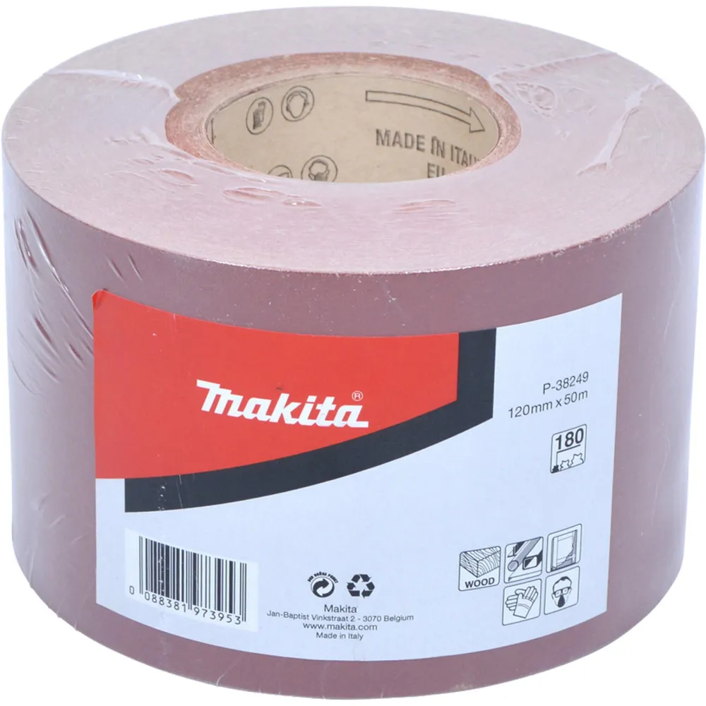 Makita Schleifpapier Rolle 120 mm x 50 m K180 - P-38249
