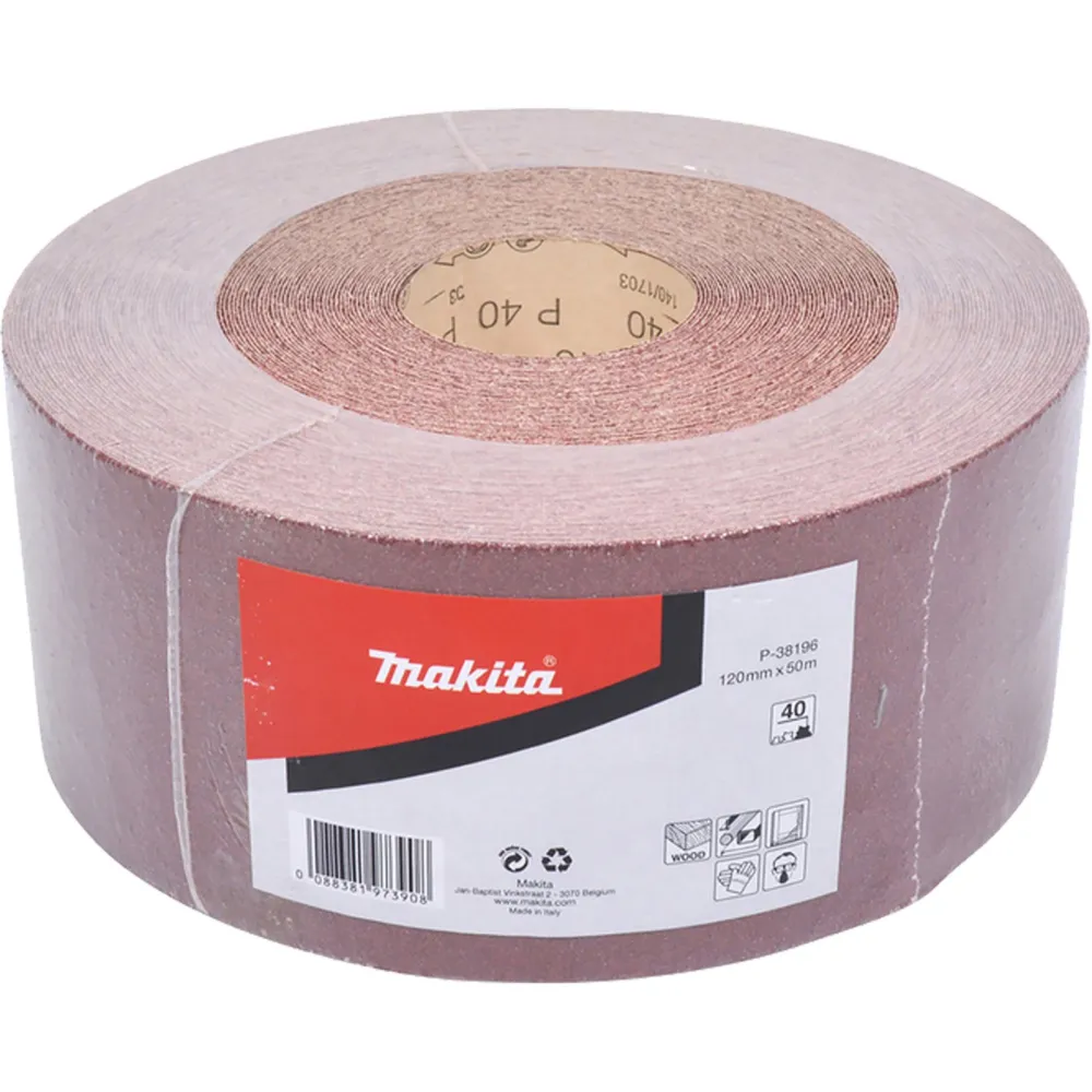 Makita Schleifpapier Rolle 120 mm x 50 m K40 - P-38196