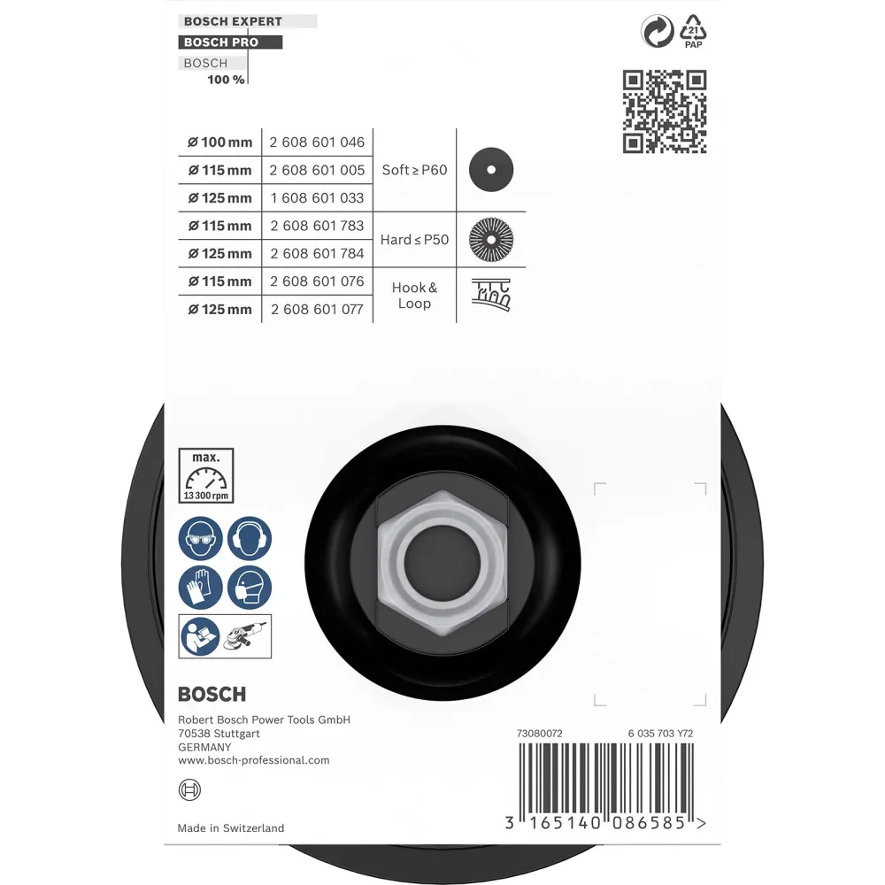 Bosch PRO Backing Pad 115 mm M14 Klettverschluss - 2608601076