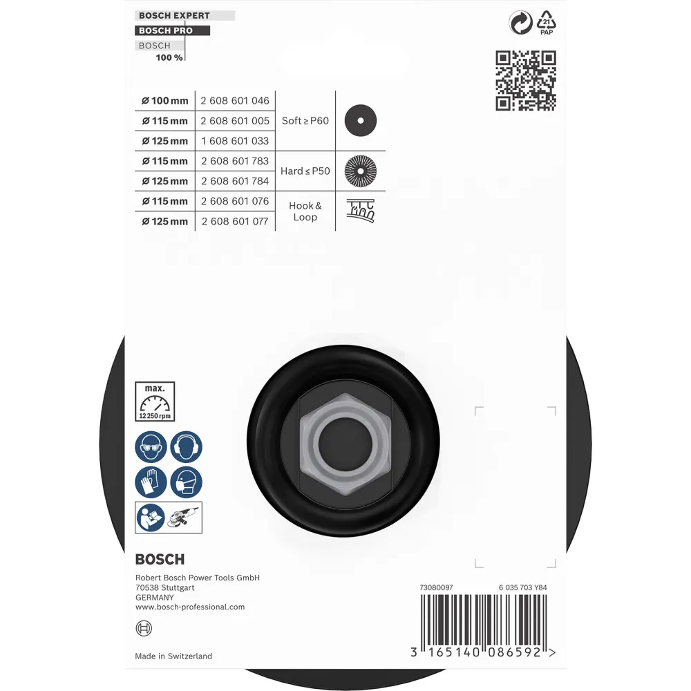Bosch PRO Backing Pad 125 mm M14 Klettverschluss - 2608601077