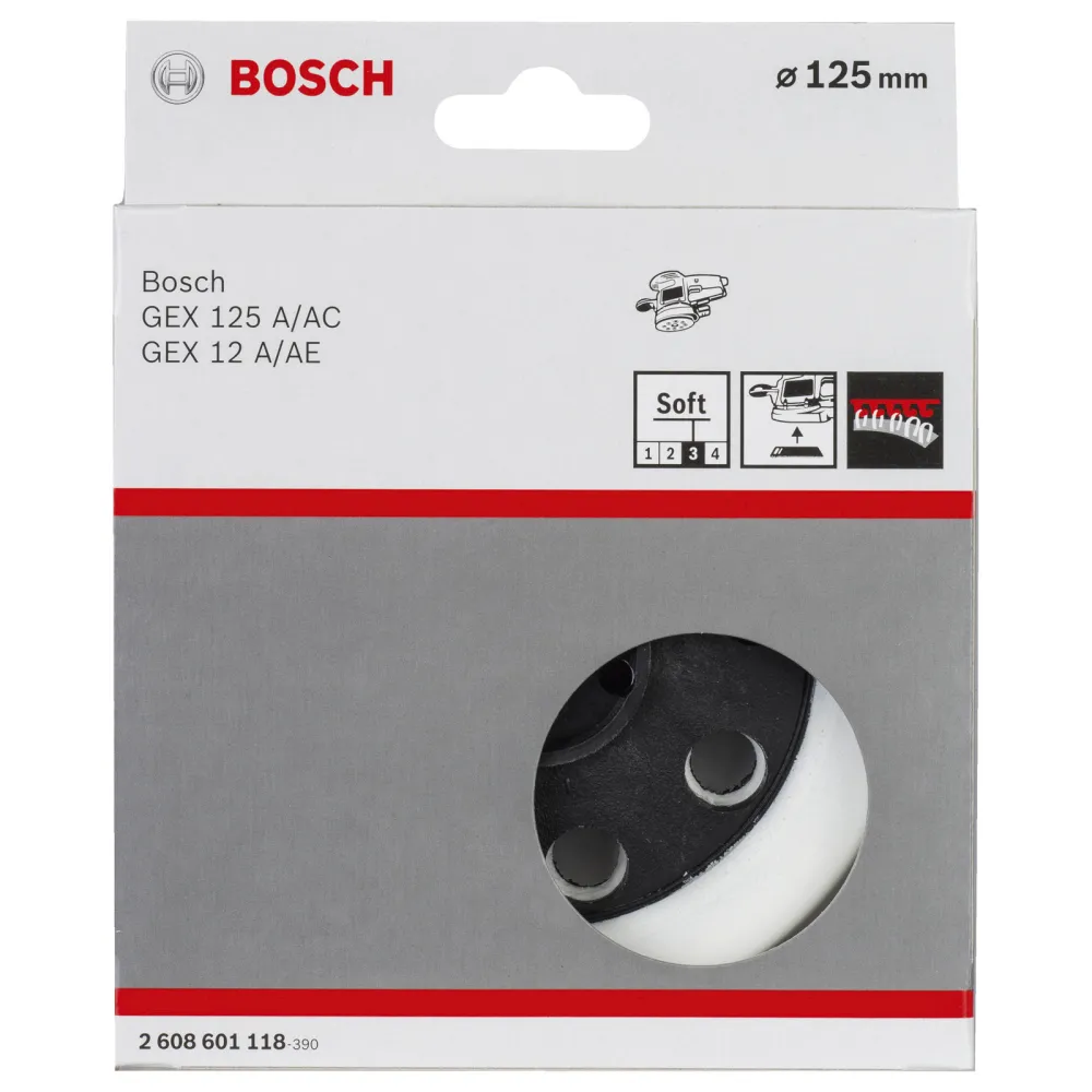 Bosch Schleifteller weich, 125 mm, für GEX 12 , GEX 12 AE, GEX 125 , GEX 125 AC - 2608601118