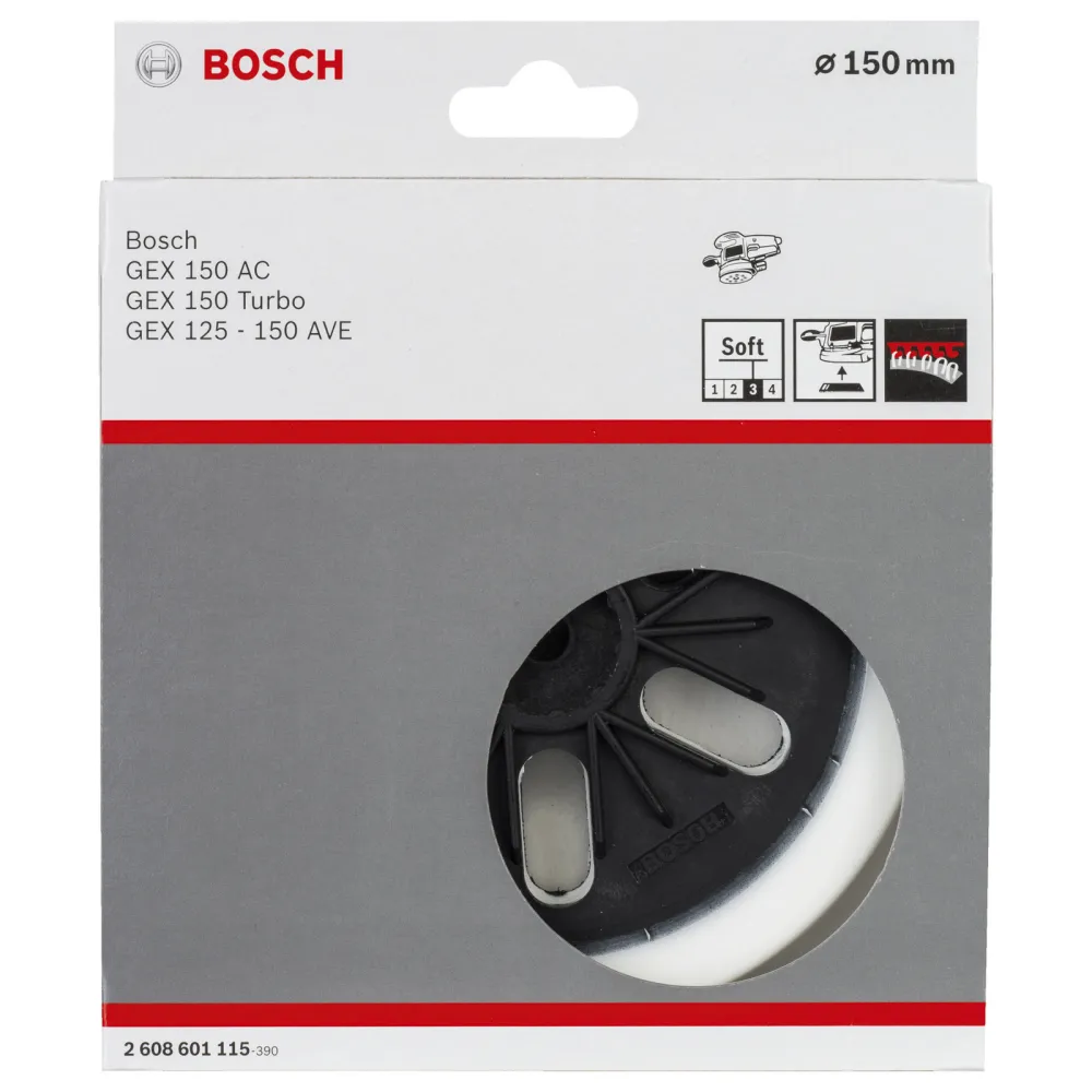 Bosch Schleifteller weich, 150 mm, für GEX 125-150 AVE, GEX 150 AC, GEX 150 - 2608601115
