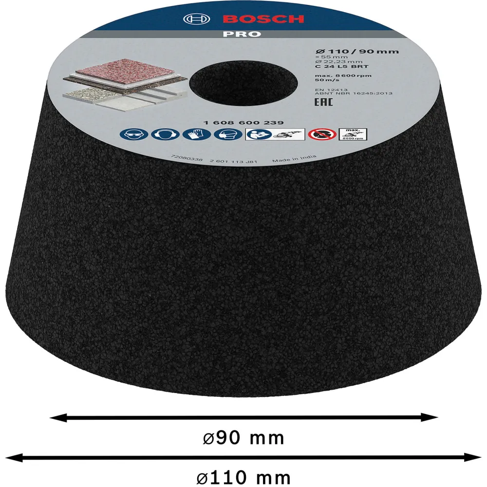 Bosch PRO Metal Konischer Schleiftopf 90 x 110 x 55 mm G24 - 1608600239