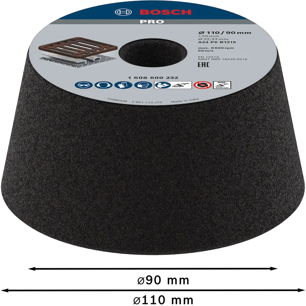 Bosch PRO Metal Konischer Schleiftopf 90 x 110 x 55 mm G24 - 1608600232