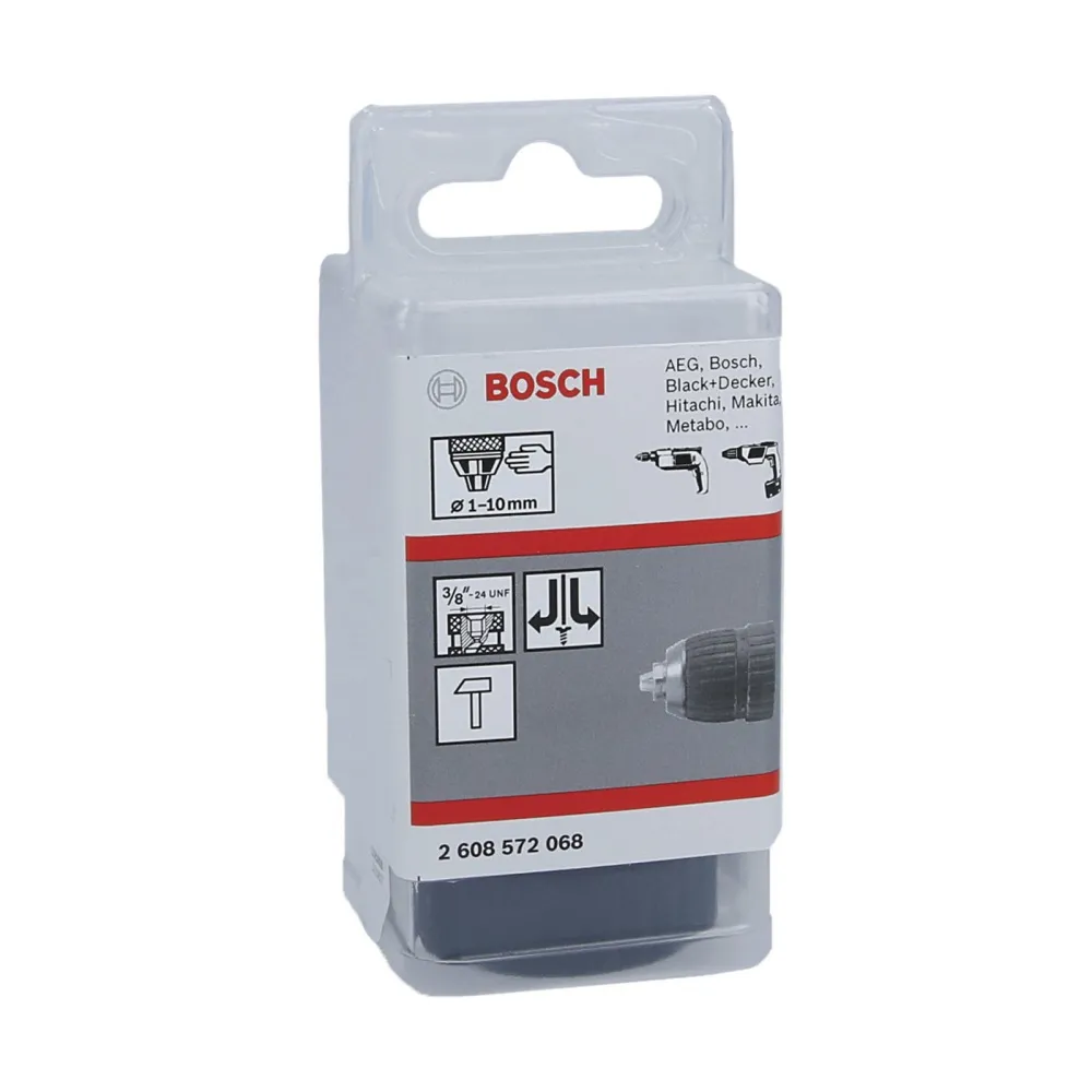 Bosch Schnellspannbohrfutter bis 10 mm, 1 bis 10 mm, 3/8 bis 24 - 2608572068