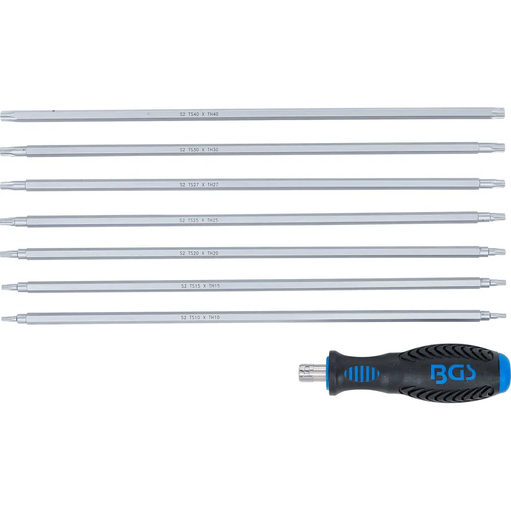 BGS Schraubendreher-Satz mit Wechselklingen T-Profil (für Torx) / TS-Profil (für Torx Plus) 8tlg. - 2325