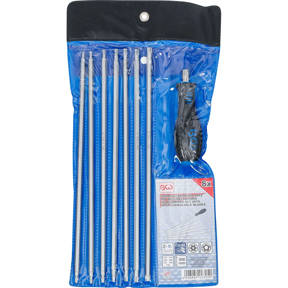 BGS Schraubendreher-Satz mit Wechselklingen T-Profil (für Torx) / TS-Profil (für Torx Plus) 8tlg. - 2325