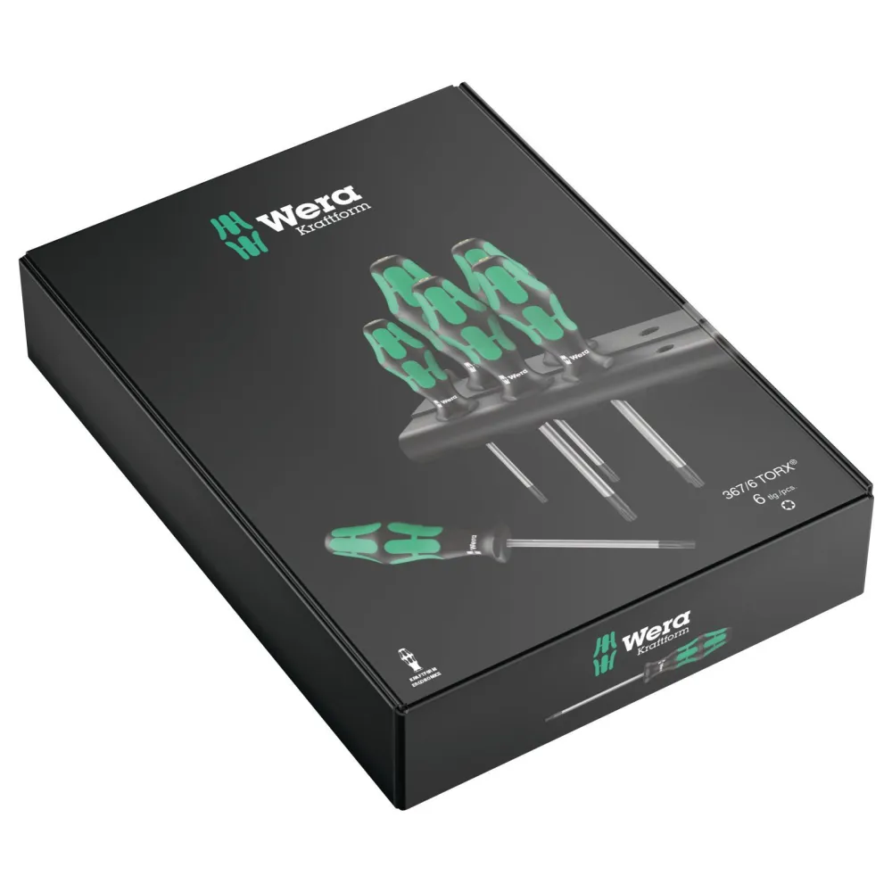 Wera 6tlg. 367/6 Schraubendrehersatz Kraftform Plus Torx + Rack - 028062