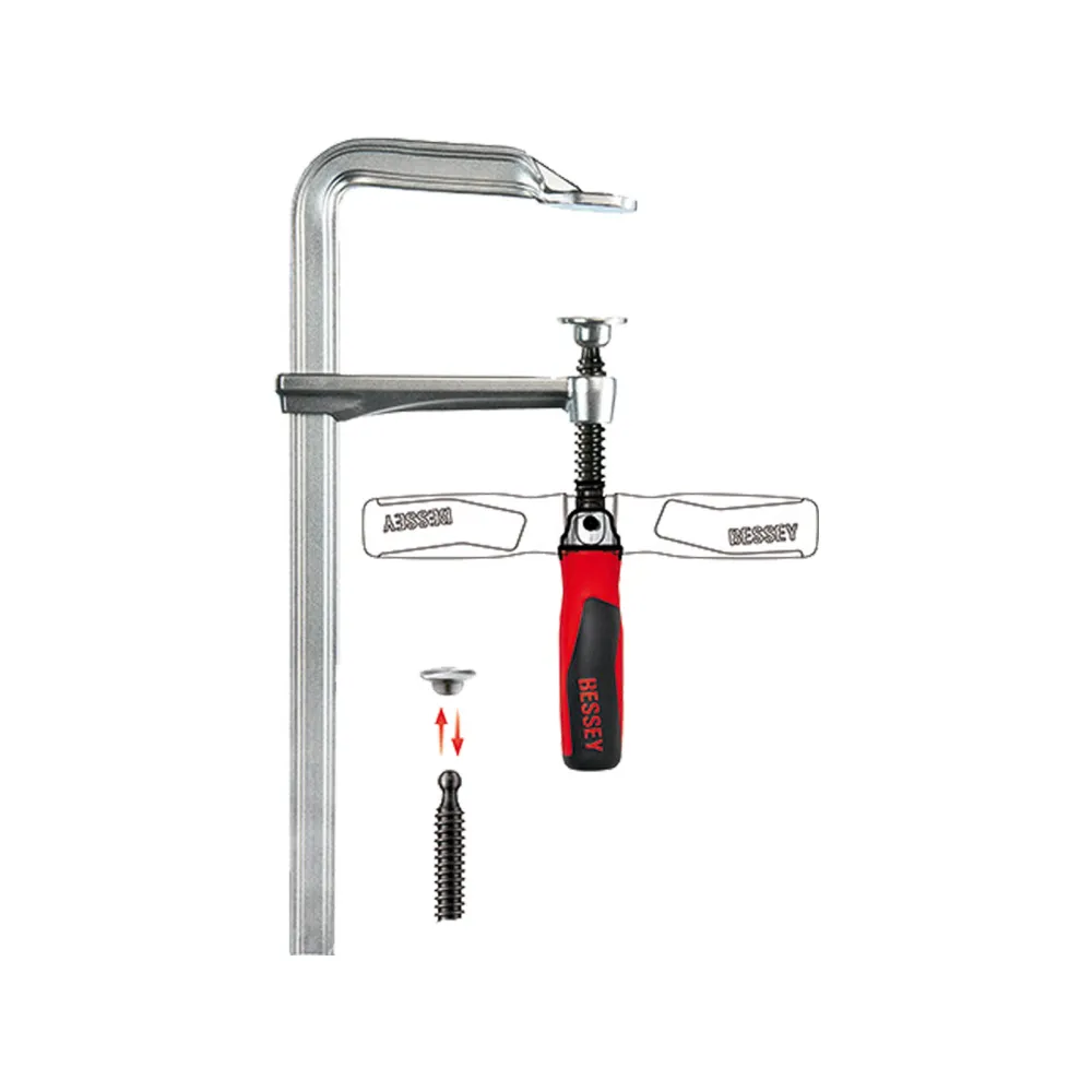Bessey Ganzstahl-Schraubzwinge GZ-KG Spannweite 500 mm Ausladung 120 mm - GZ50-12KG