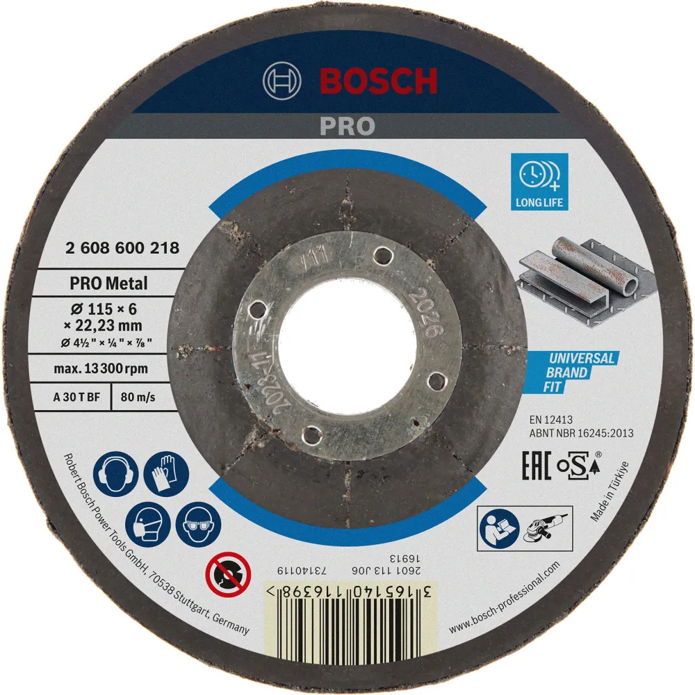 Bosch PRO Metal Schleifscheibe 115 x 6 x 22,23 mm - 2608600218