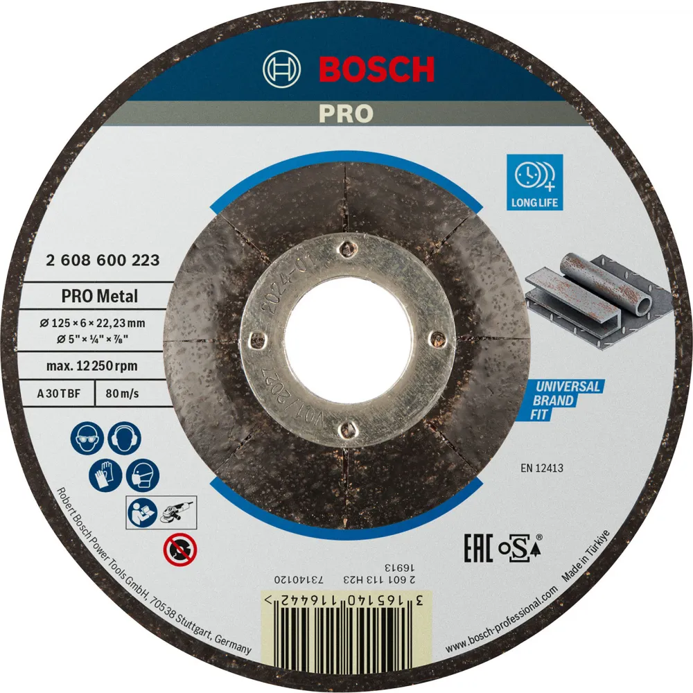 Bosch PRO Metal Schleifscheibe 125 x 6 x 22,23 mm - 2608600223