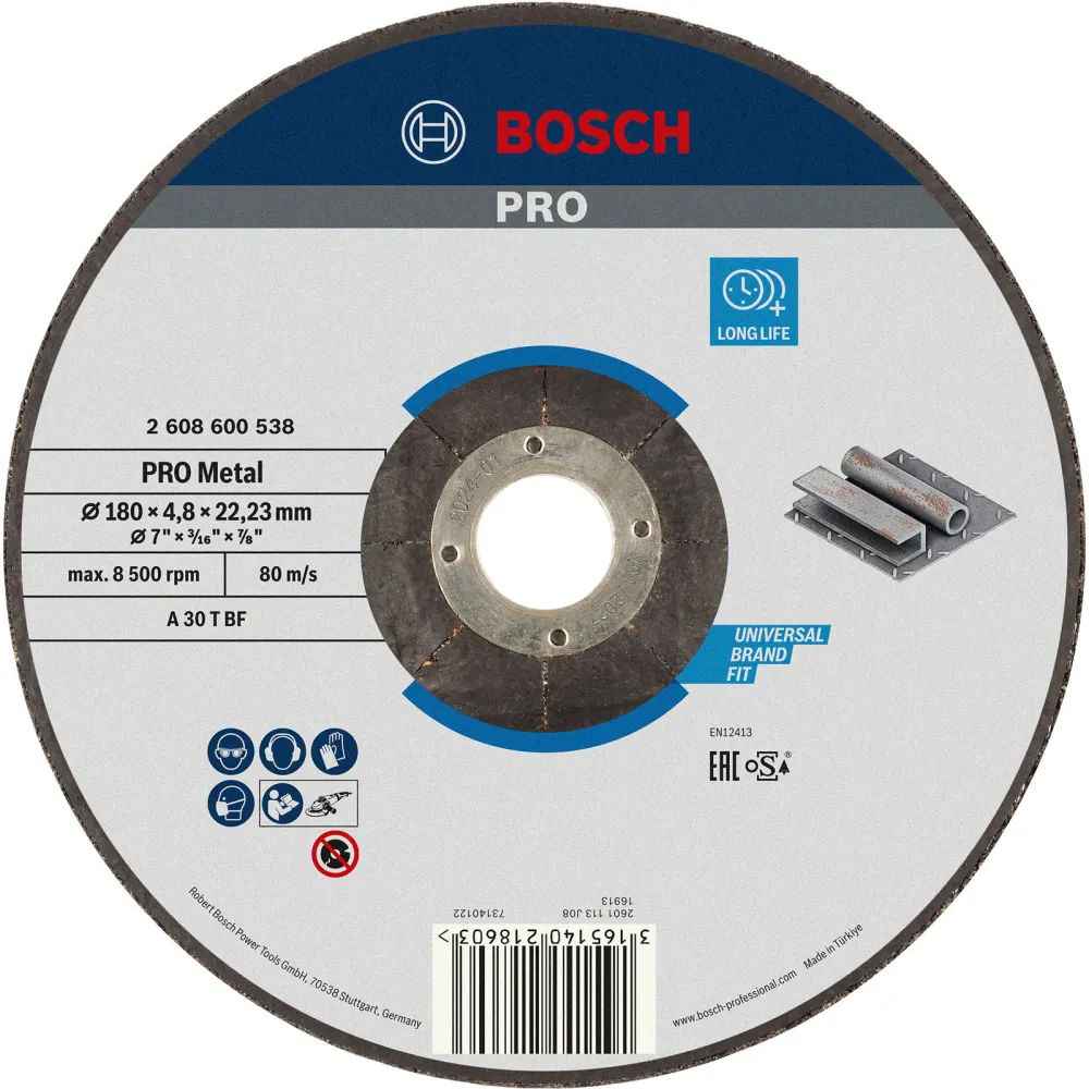 Bosch PRO Metal Schleifscheibe 180 x 4,8 x 22,23 mm - 2608600538