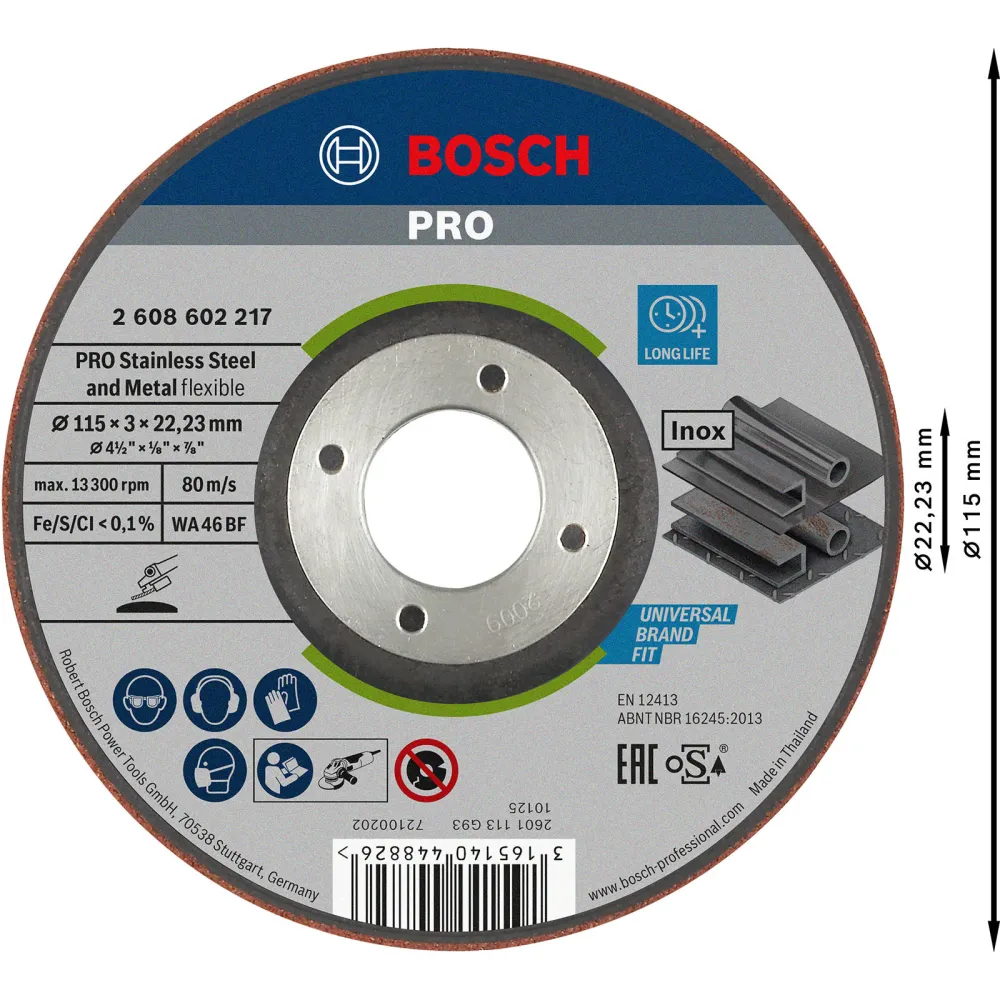 Bosch PRO Semi-Flexible Schleifscheibe 115 x 3 x 22,23 mm - 2608602217