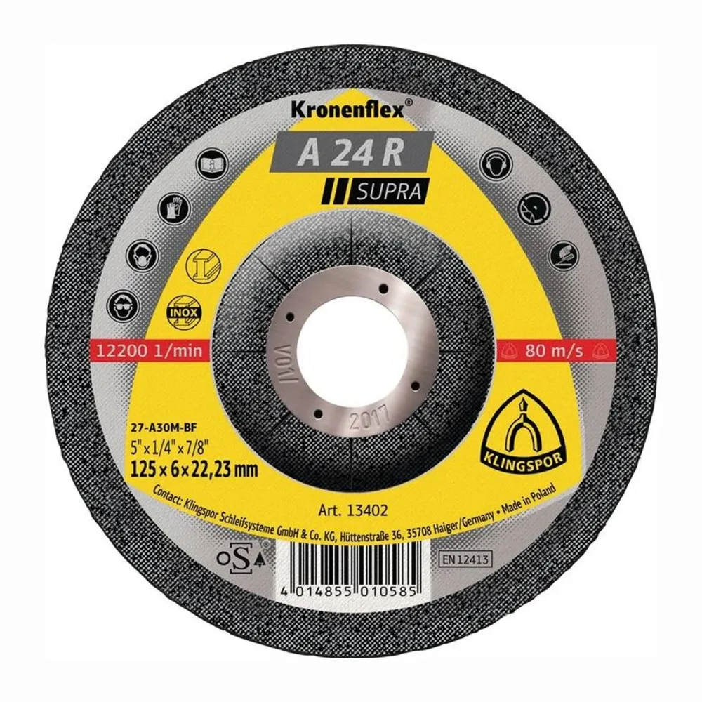 KLINGSPOR Schruppscheibe 24 R Supra D 125 x S 4 mm - 240831