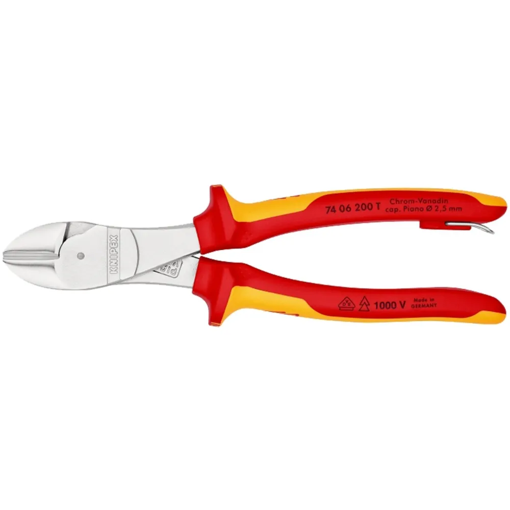 Knipex Kraft-Seitenschneider mit Befestigungsöse - 7406200T