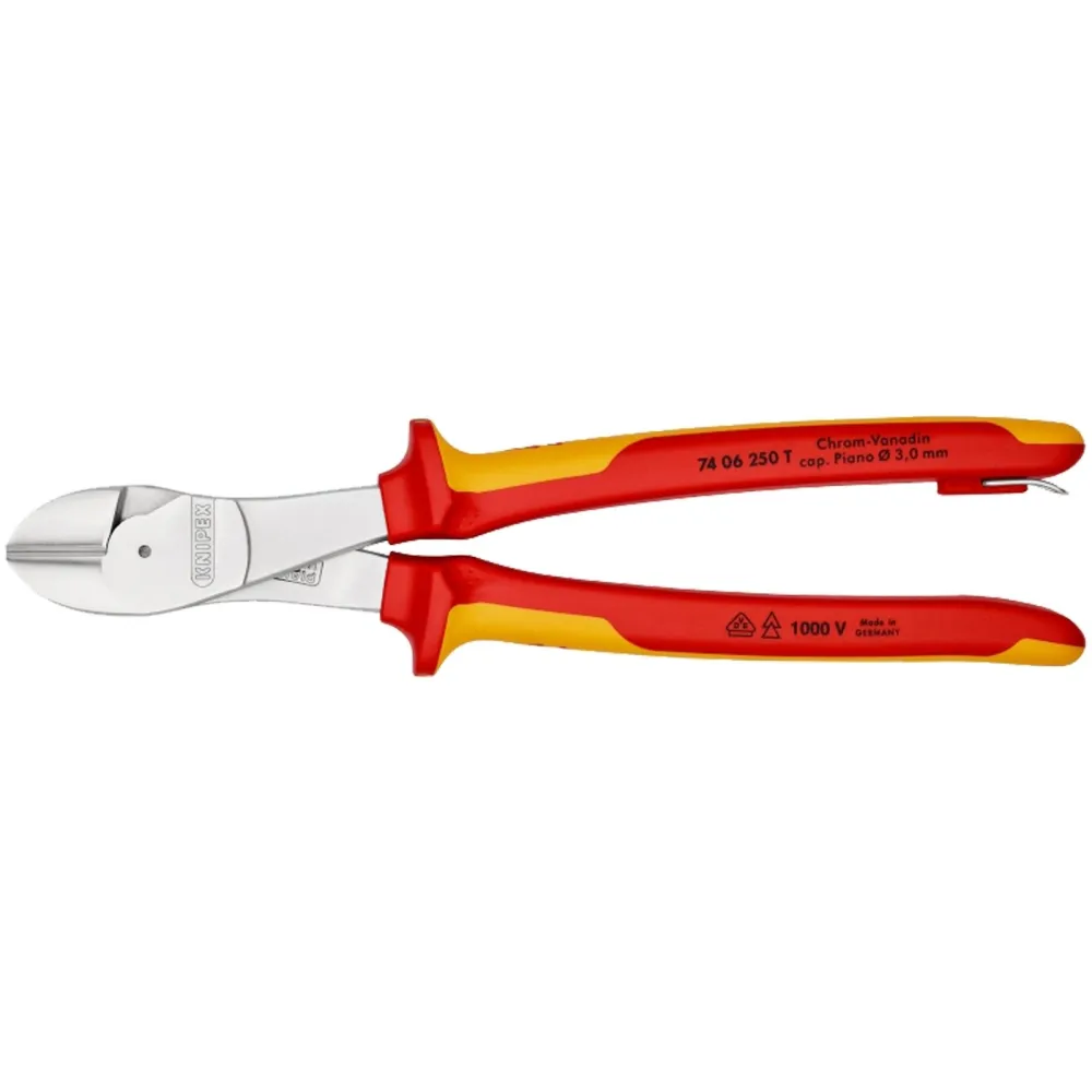 Knipex Kraft-Seitenschneider mit Befestigungsöse - 7406250T